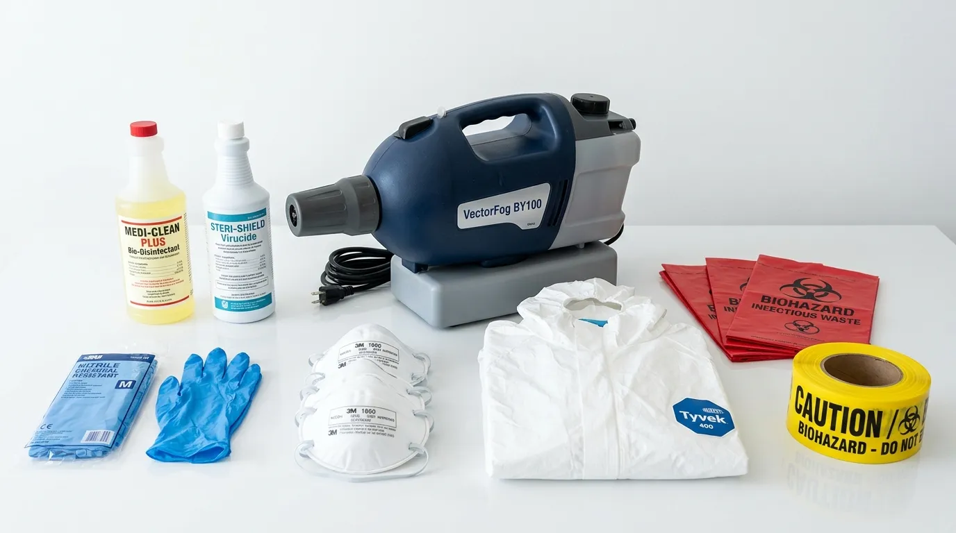 Professional biohazard remediation crew working in Rio Vista